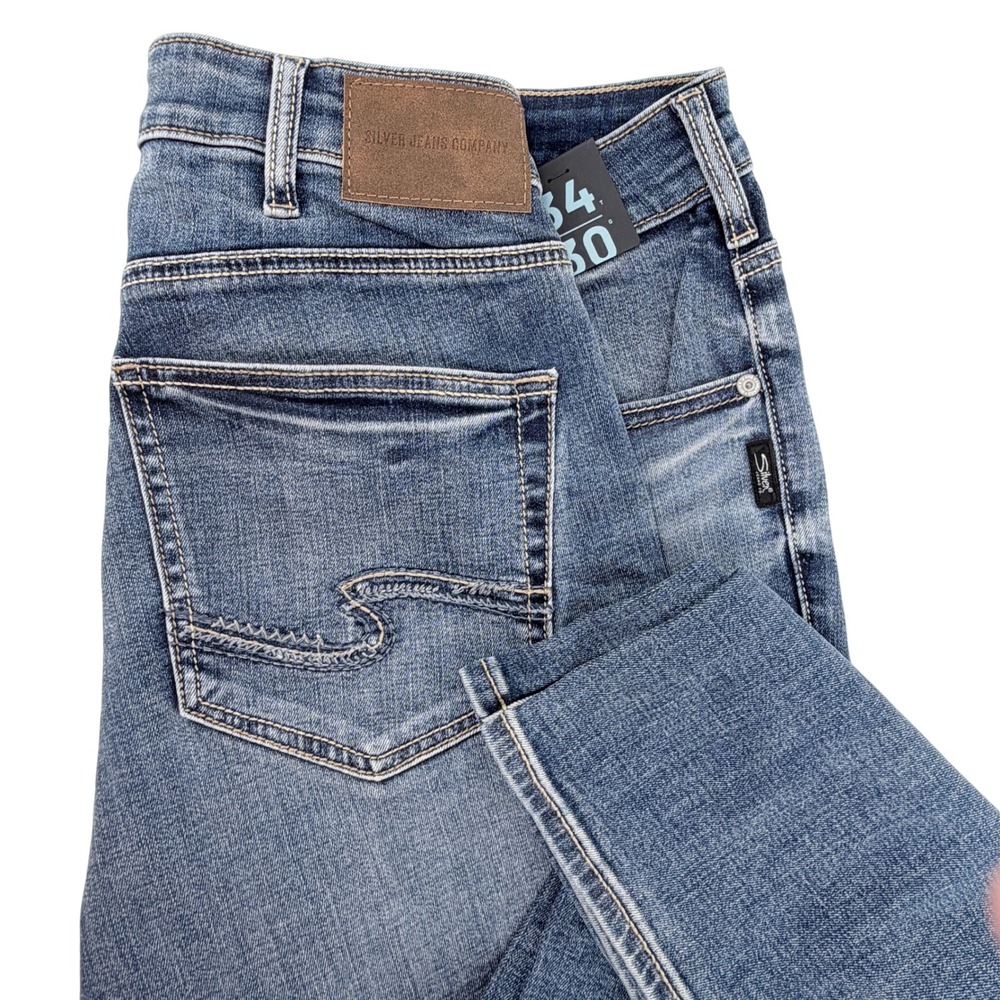 Silver Jeans Grayson Mens 34x30 Blue NWT Easy Fit Straight Leg Denim